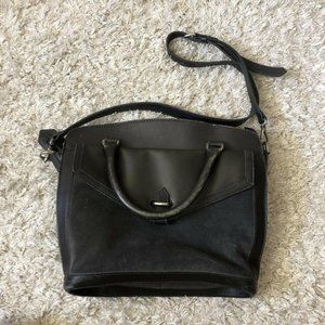Madewell Purse Blue The Sloane Satchel Suede